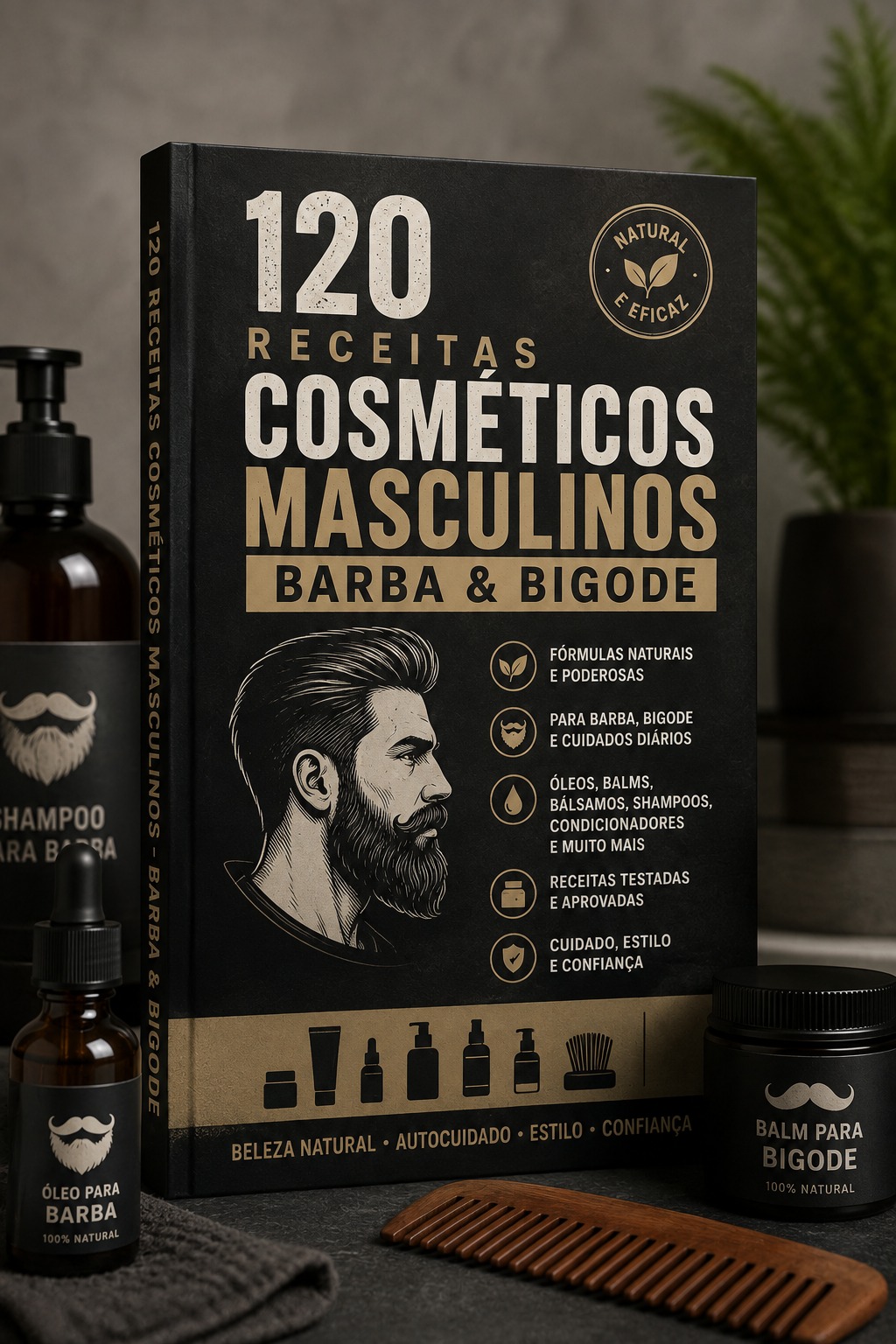 120 Receitas Cosméticos Masculinos Barba e Bigode