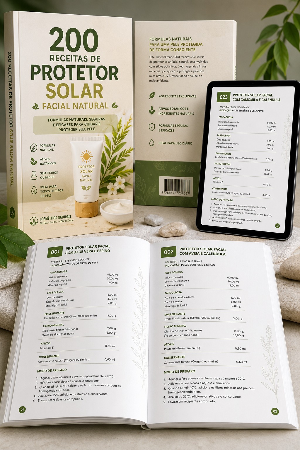 200 Receitas de Protetor Solar Facial Natural