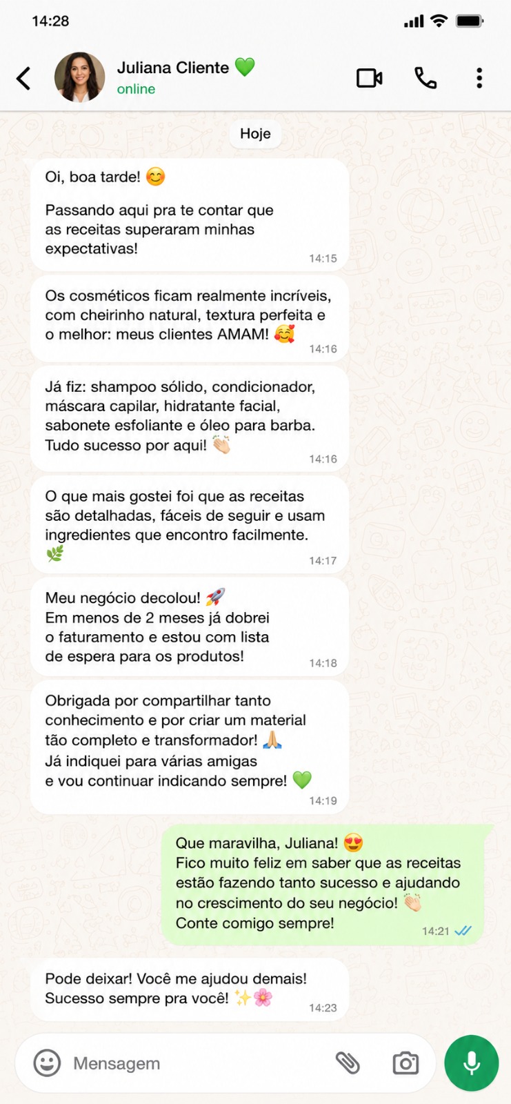 Depoimento de aluna Juliana