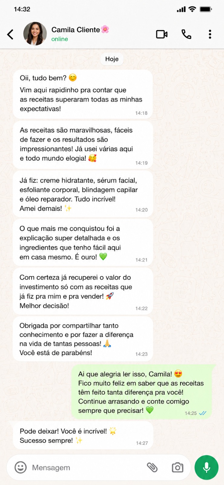 Depoimento de aluna Camila